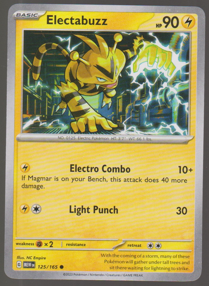 Electabuzz 125/165 — English Pokémon Scarlet & Violet 151 card front scan