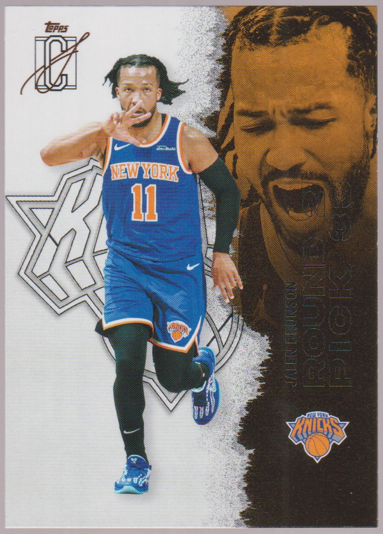 Jalen Brunson – 2025-26 Topps Signature Class basketball single, English, actual front scan