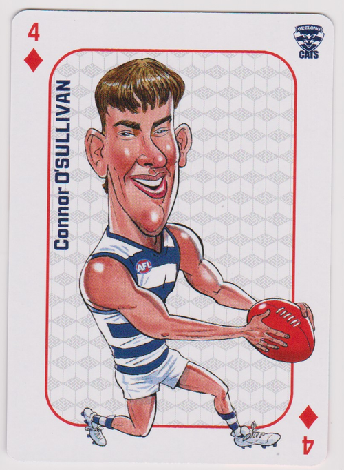 Connor O'Sullivan 4 Diamonds, Wildcard Playing Cards, 2026 AFL Teamcoach English card scan