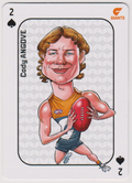 Cody Angove 2 Spades, Wildcard Playing Cards, 2026 AFL Teamcoach English card scan