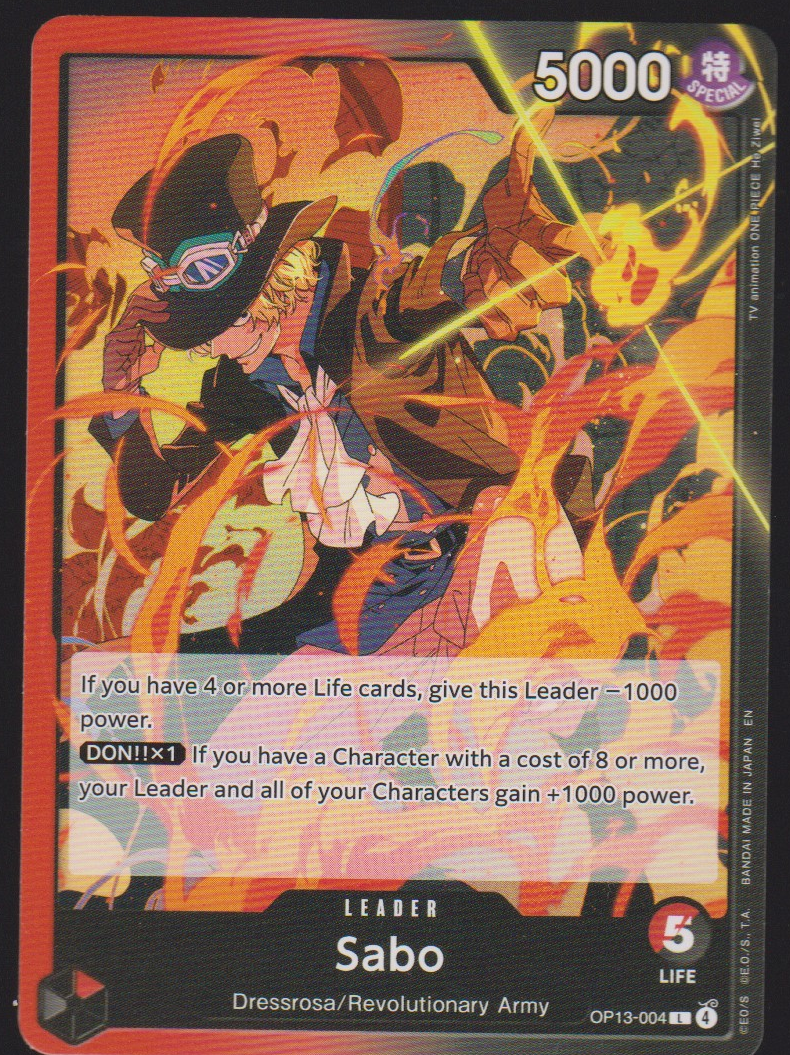 Sabo OP13-004 Carrying On His Will English card front
