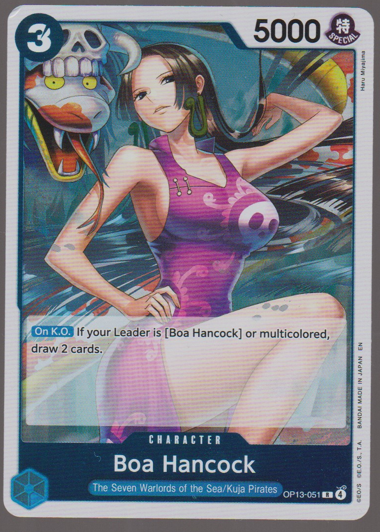 Boa Hancock OP13-051 — English One Piece Carrying On His Will card front scan