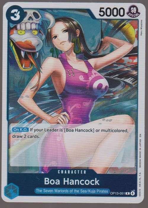 Boa Hancock OP13-051 — English One Piece Carrying On His Will card front scan