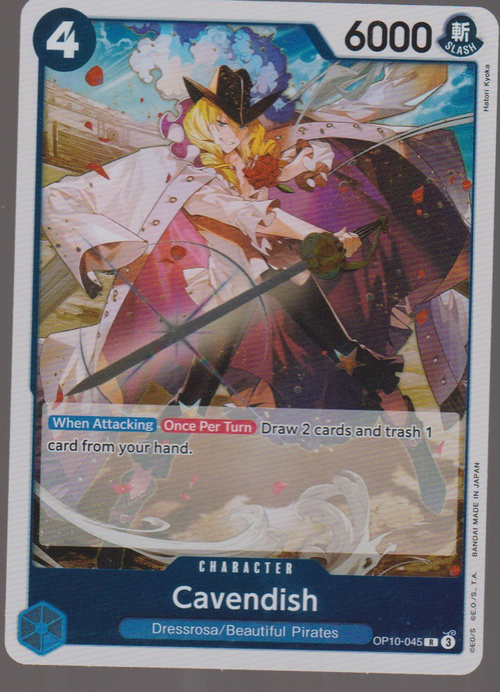 Cavendish OP10-045 — English One Piece Royal Blood card front scan