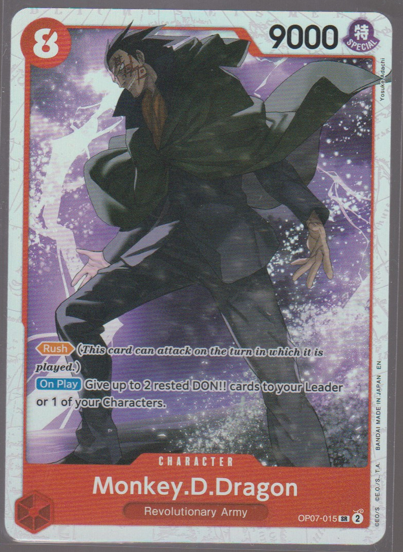 Actual English Monkey.D.Dragon OP07-015 standard Yosuke Adachi card front
