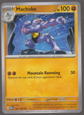Machoke 067/165 — English Pokémon Scarlet & Violet 151 card front scan