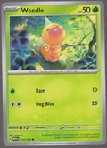 Weedle 013/165 — English Pokémon Scarlet & Violet 151 card front scan