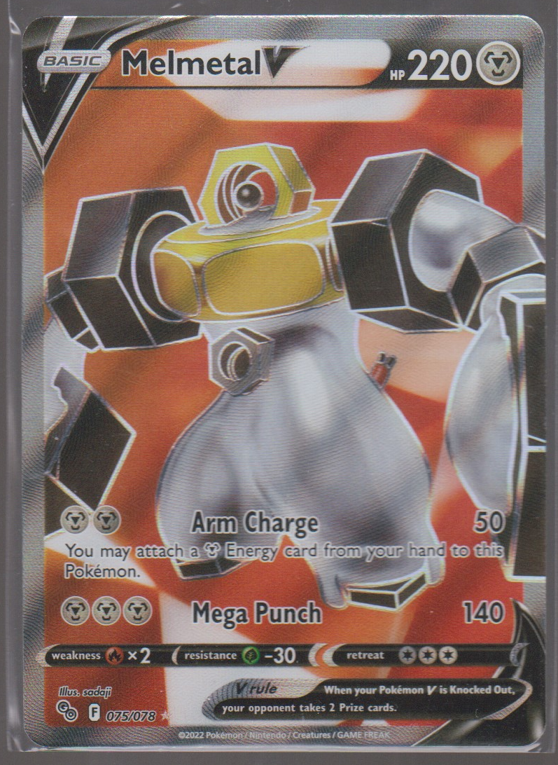 Melmetal V 075/078 Full Art — English Pokémon Pokémon GO card front scan