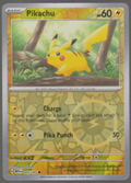 Pikachu 025/165 Reverse Holo — English Pokémon Scarlet & Violet 151 card front scan