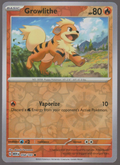Growlithe 058/165 Reverse Holo — English Pokémon Scarlet & Violet 151 card front scan