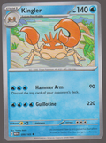 Kingler 099/165 — English Pokémon Scarlet & Violet 151 card front scan