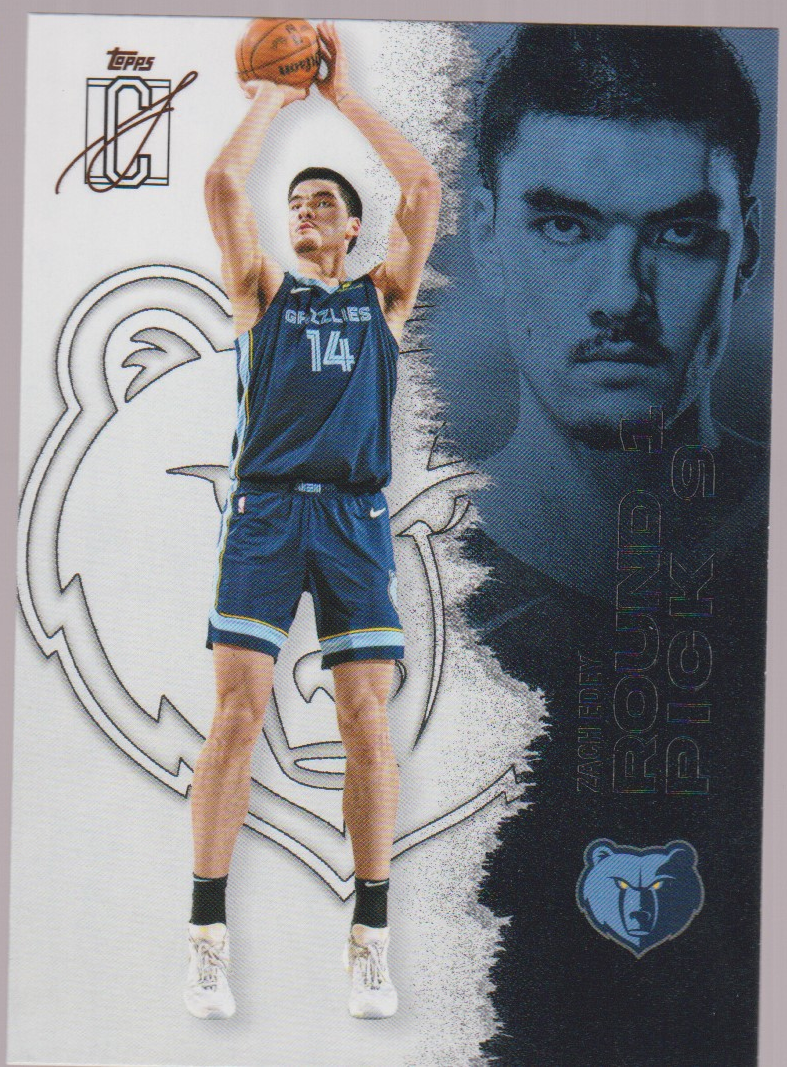 Zach Edey – 2025-26 Topps Signature Class basketball single, English, actual front scan