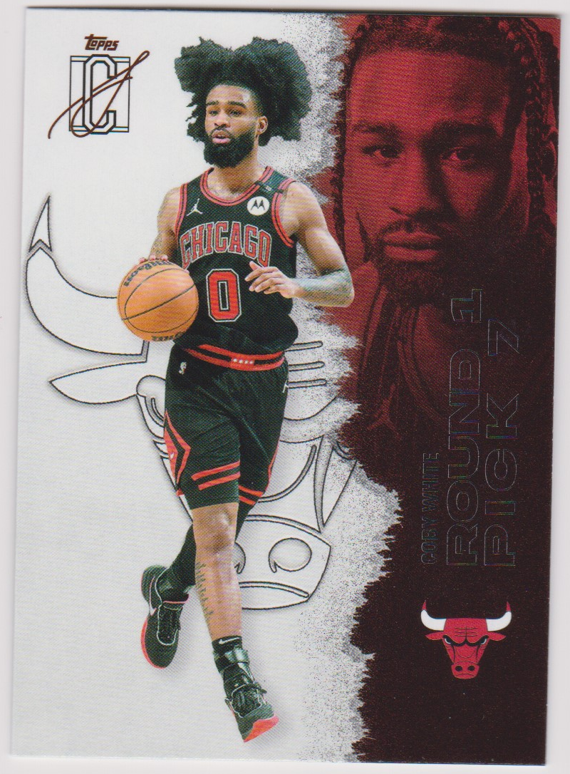 Coby White – 2025-26 Topps Signature Class basketball single, English, actual front scan