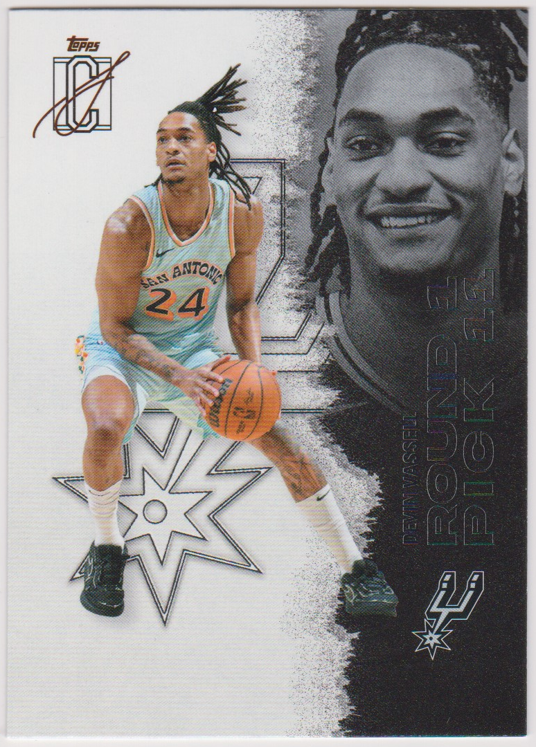 Devin Vassell – 2025-26 Topps Signature Class basketball single, English, actual front scan