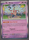 Mr. Mime 122/165 Holo — English Pokémon Scarlet & Violet 151 card front scan