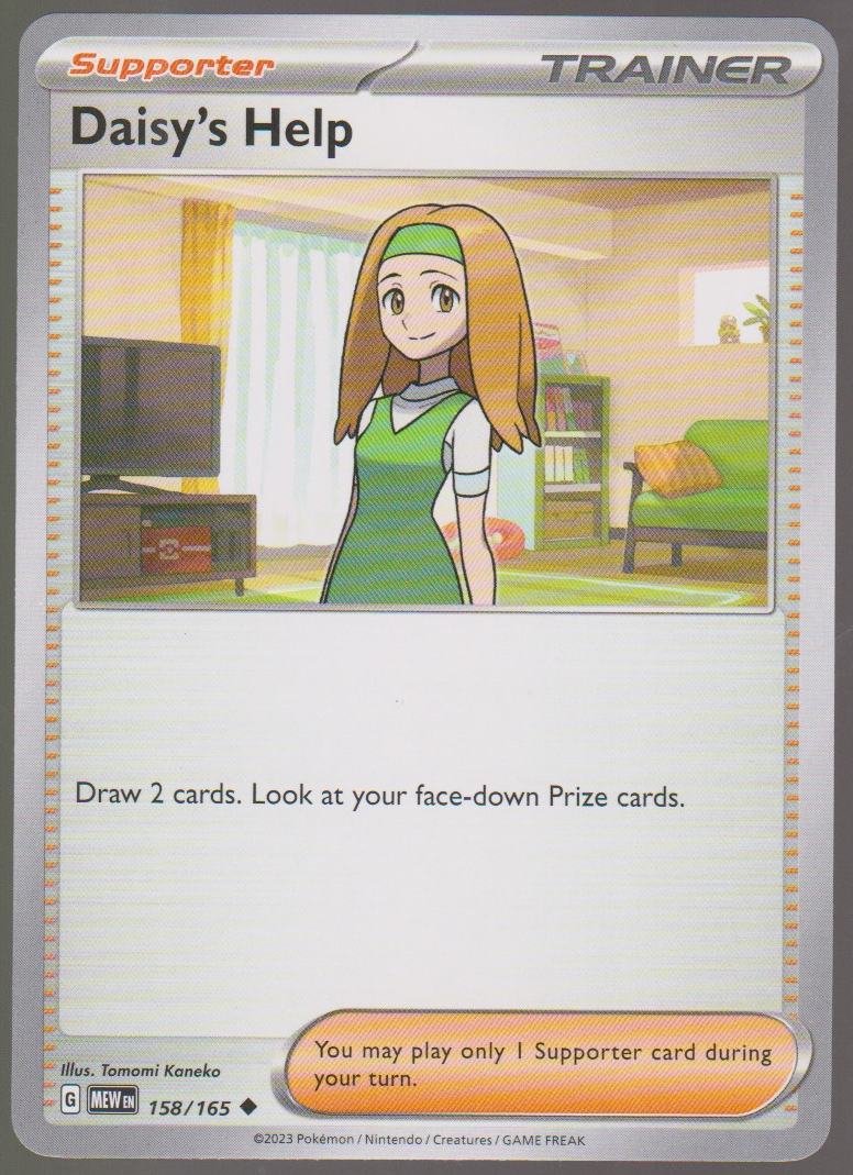Daisy's Help 158/165 — English Pokémon Scarlet & Violet 151 card front scan