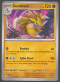 Sandslash 028/165 Regular, English Pokémon Scarlet & Violet 151, scanned card front