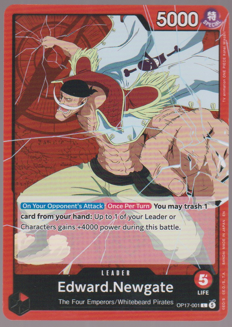 Edward.Newgate OP17-001 Standard Leader, English One Piece OP17 scanned card front