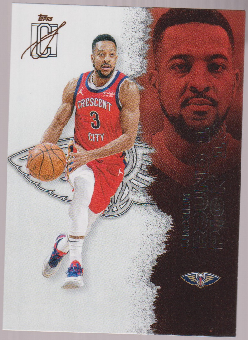 CJ McCollum – 2025-26 Topps Signature Class basketball single, English, actual front scan