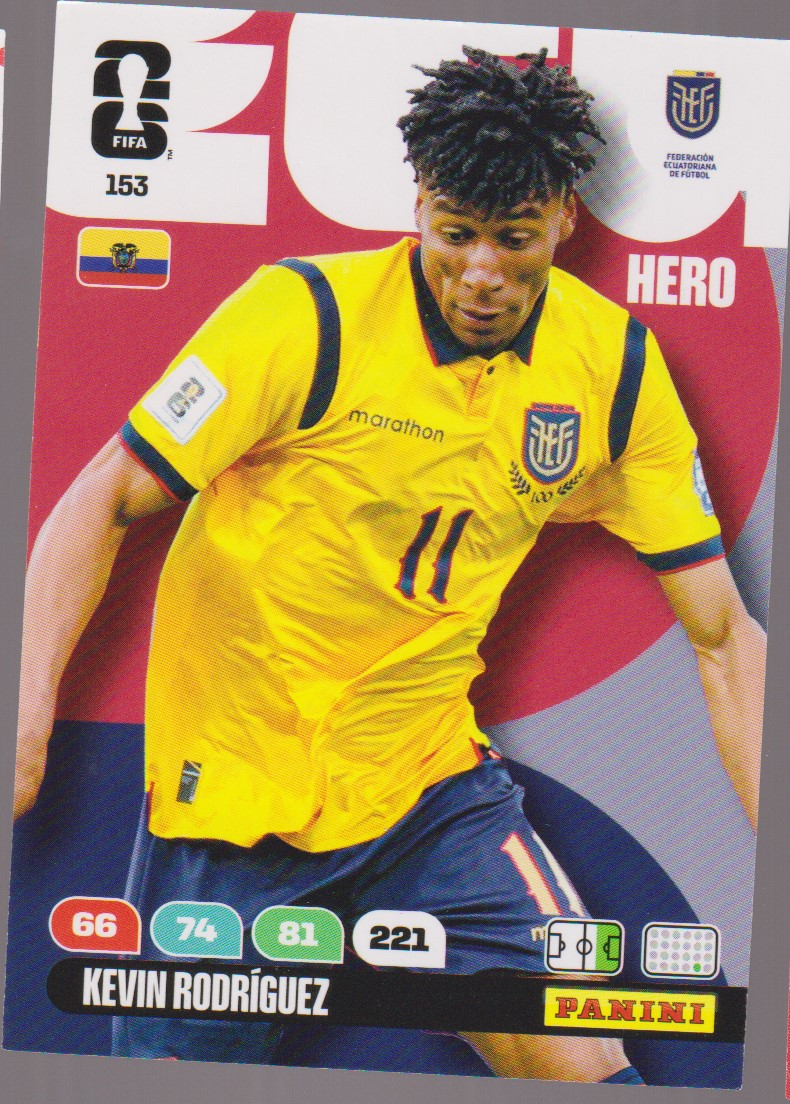Kevin Rodríguez 153 Hero, Panini FIFA World Cup 2026 Adrenalyn XL, English single card scan