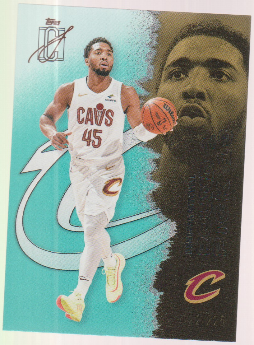 Donovan Mitchell Teal – 2025-26 Topps Signature Class basketball single, English, actual front scan