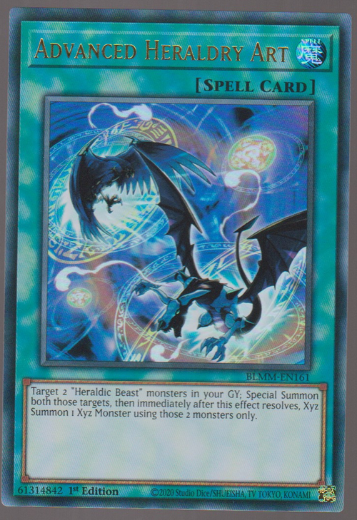 Advanced Heraldry Art BLMM-EN161, English 1st Edition Ultra Rare, scanned Yu-Gi-Oh! card front