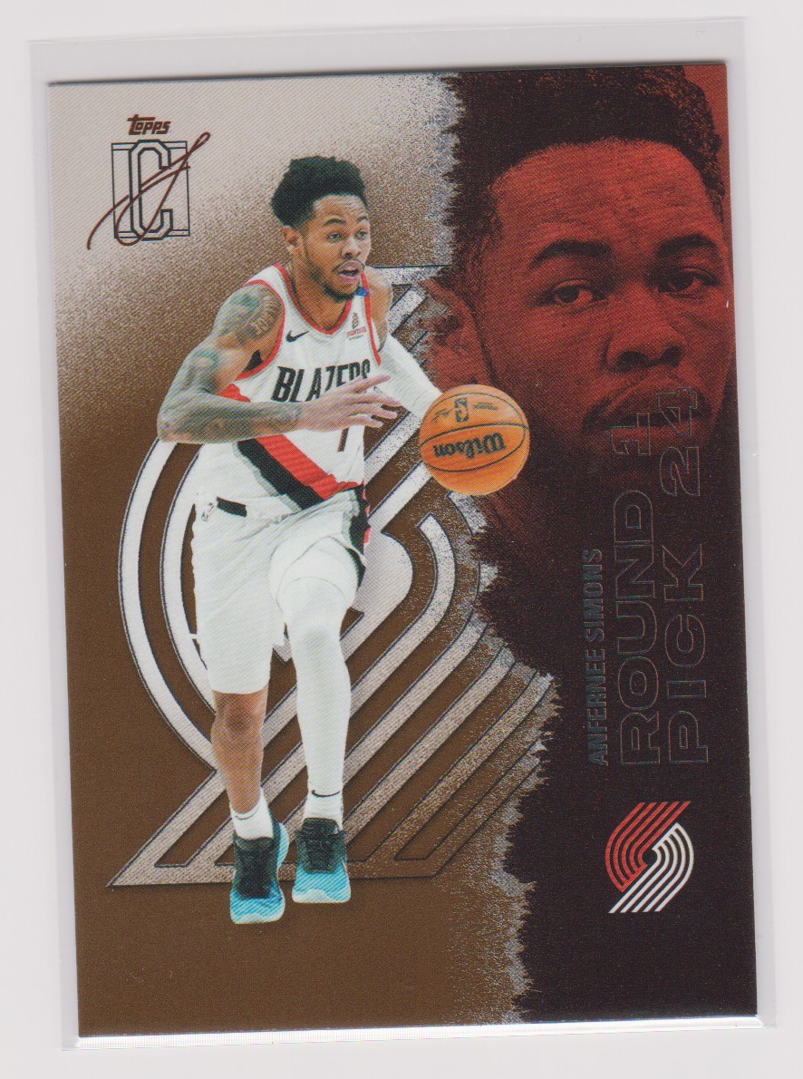 Anfernee Simons Bronze – 2025-26 Topps Signature Class basketball single, English, actual front scan