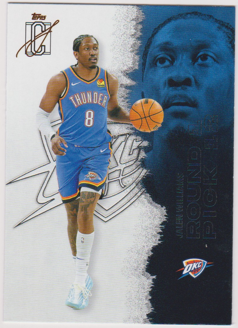 Jalen Williams – 2025-26 Topps Signature Class basketball single, English, actual front scan