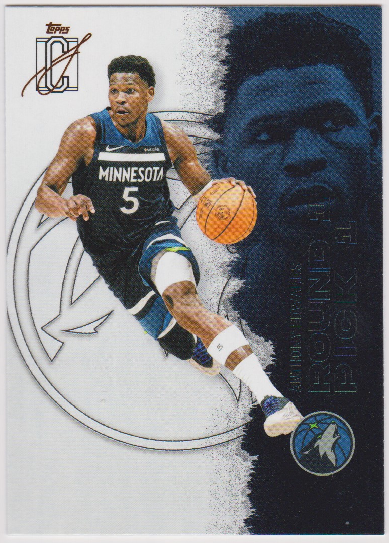 Anthony Edwards – 2025-26 Topps Signature Class basketball single, English, actual front scan