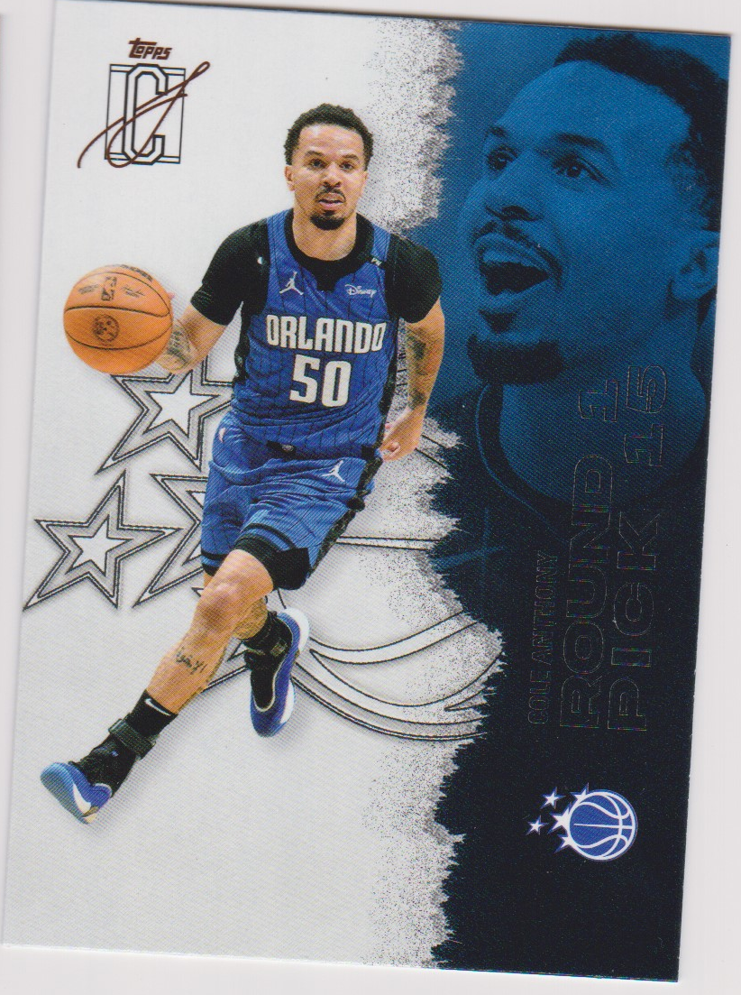 Cole Anthony – 2025-26 Topps Signature Class basketball single, English, actual front scan