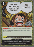 English I'm Luffy!! The Man Who Will Be King of the Pirates!! OP17-096 The World's Strongest Warriors single card, actual front scan