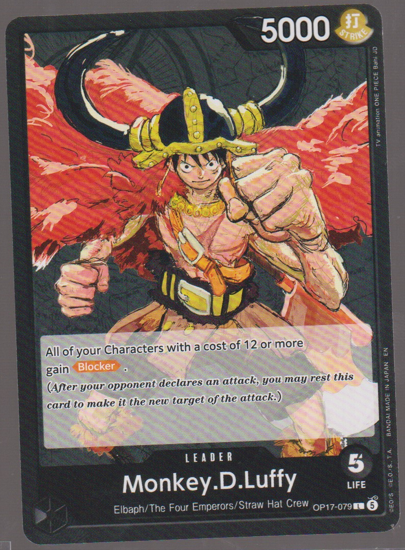 English Monkey.D.Luffy OP17-079 The World's Strongest Warriors single card, actual front scan