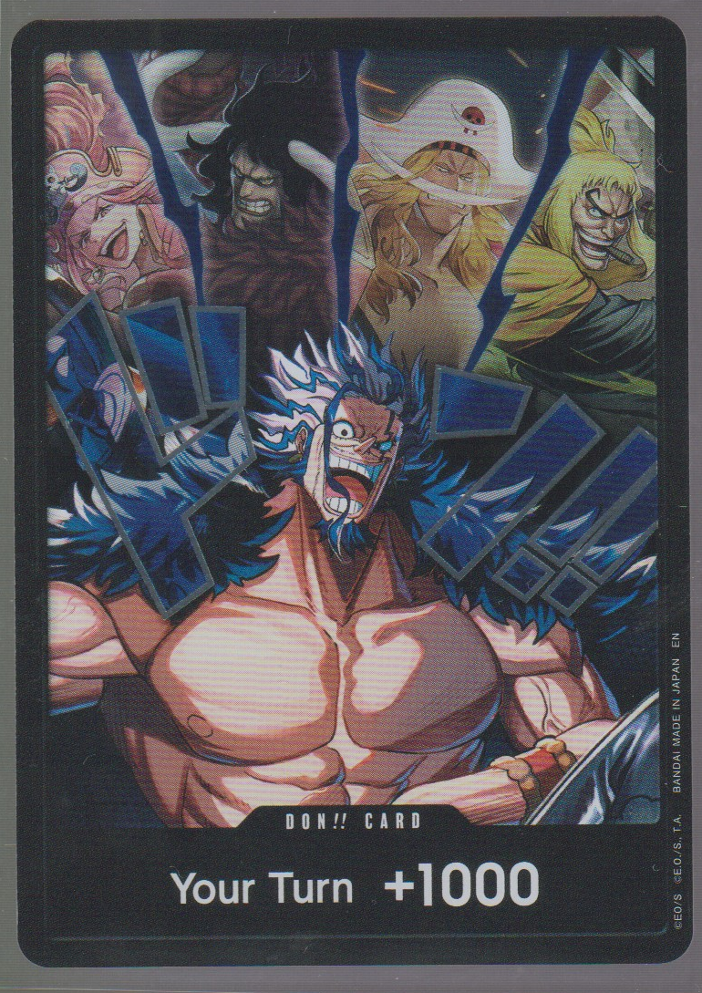 English DON!! Card (Rocks) (Rocks artwork, black border) The World's Strongest Warriors single card, actual front scan
