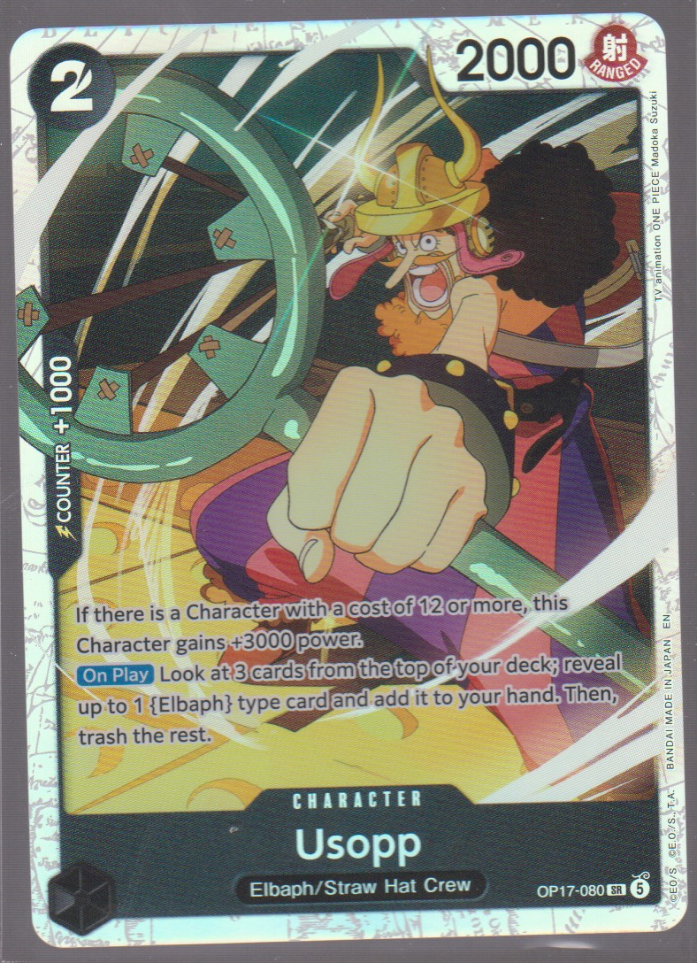 English Usopp OP17-080 The World's Strongest Warriors single card, actual front scan