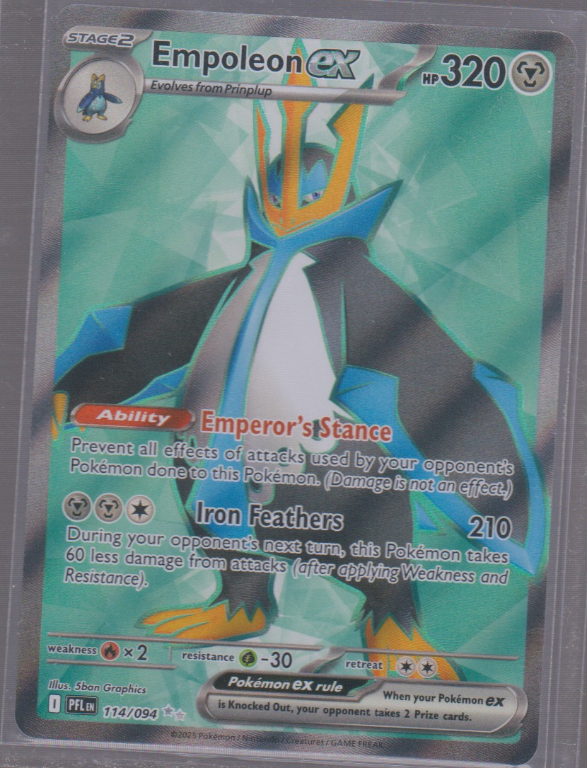Actual front of English Empoleon ex 114/094