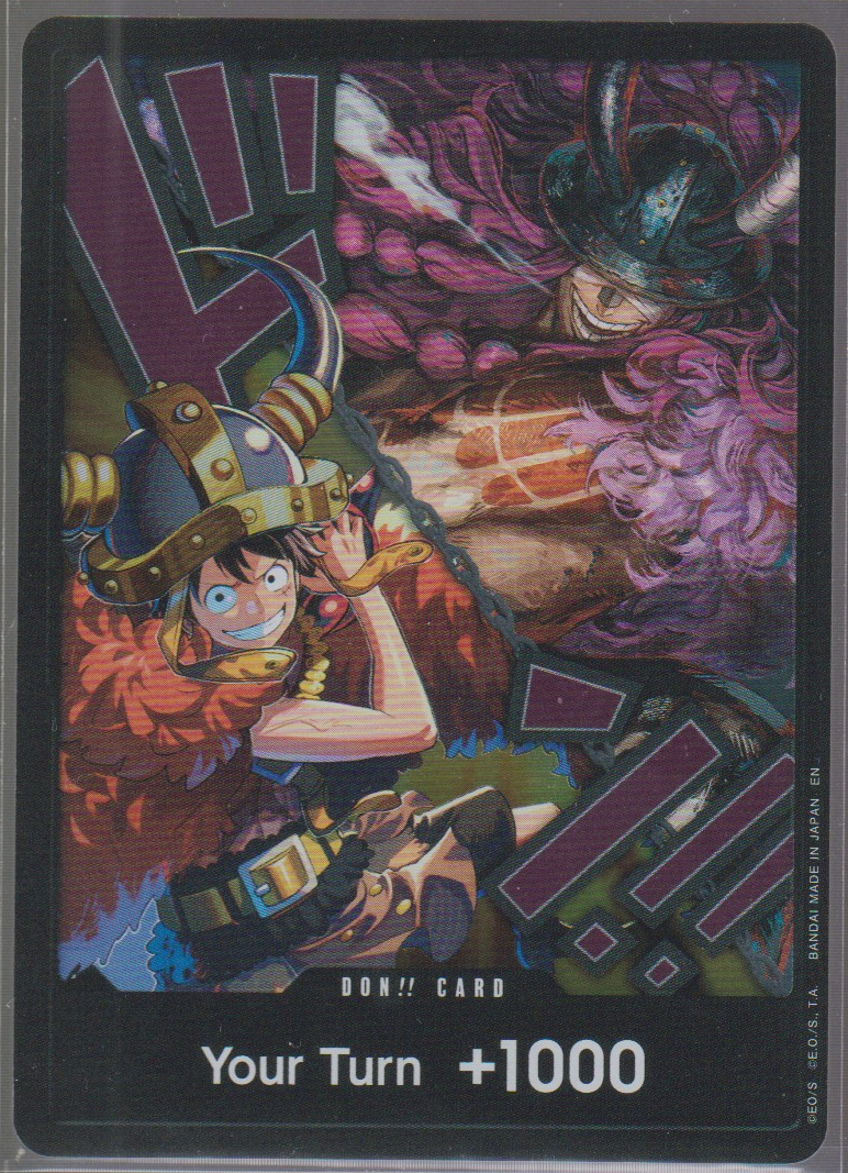 English DON!! Card (Luffy and Loki) The World's Strongest Warriors single card, actual front scan
