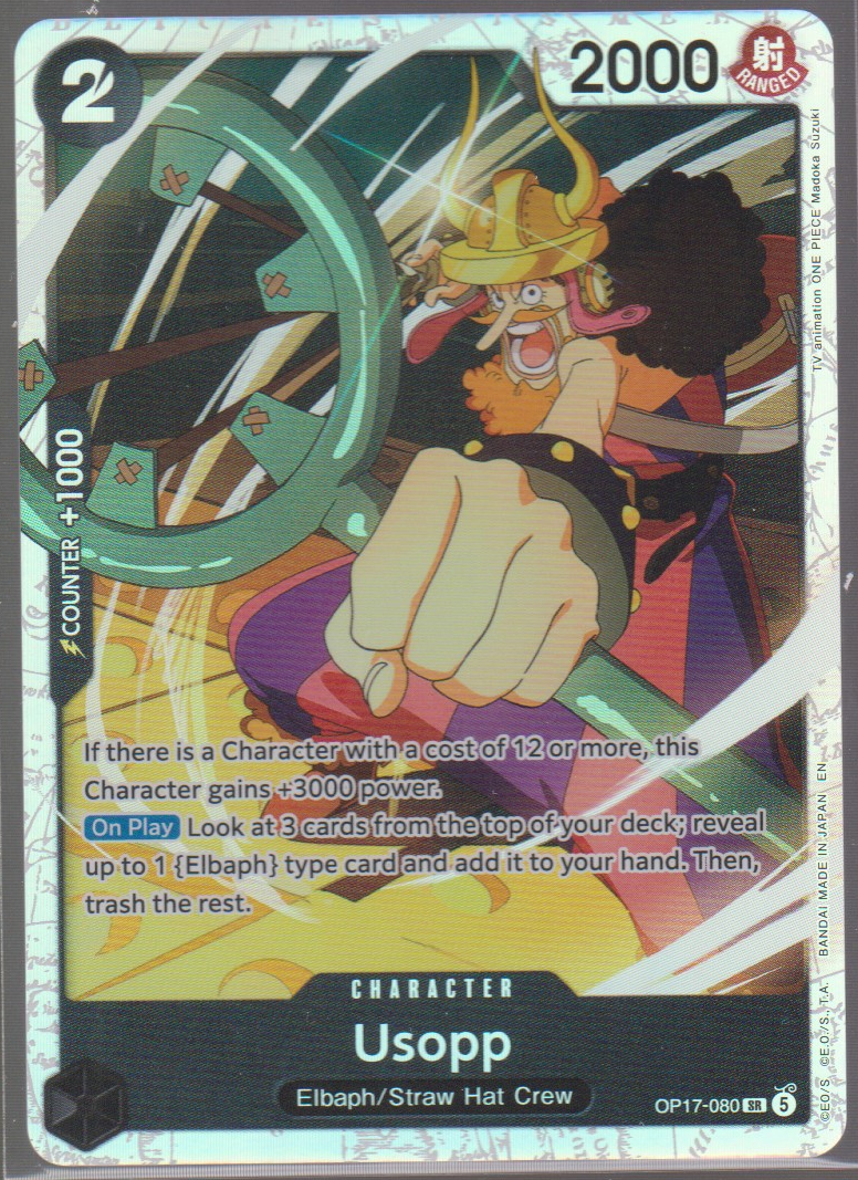 English Usopp OP17-080 The World's Strongest Warriors single card, actual front scan
