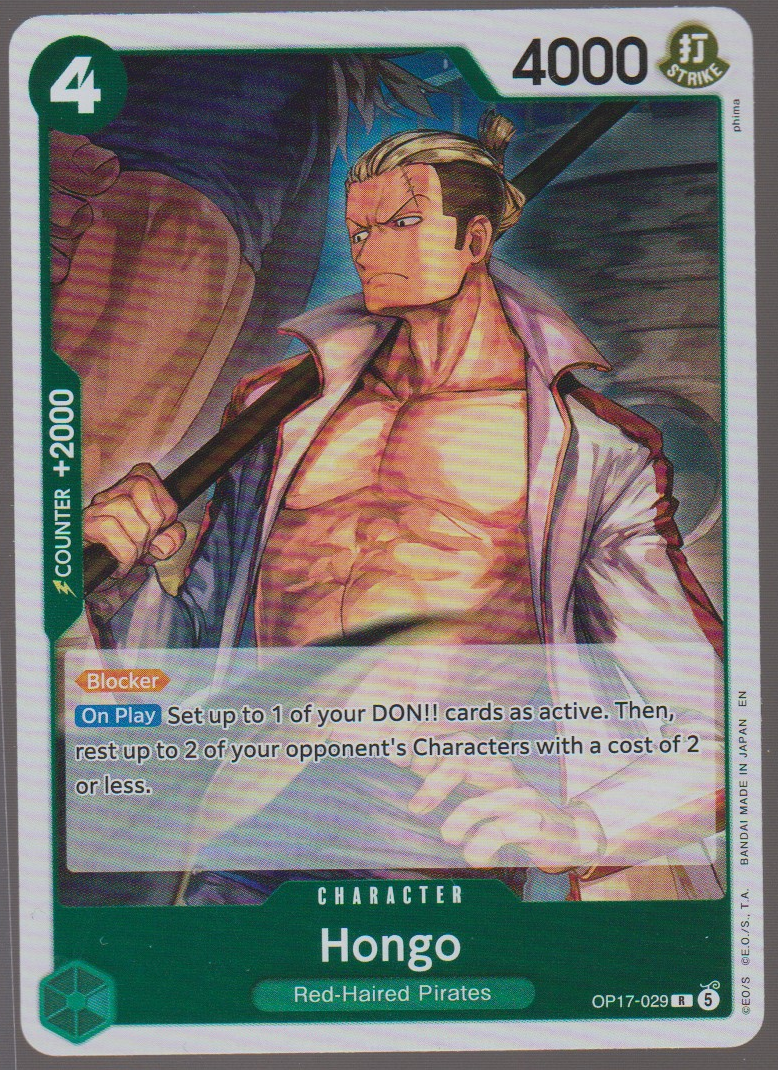 English Hongo OP17-029 The World's Strongest Warriors single card, actual front scan