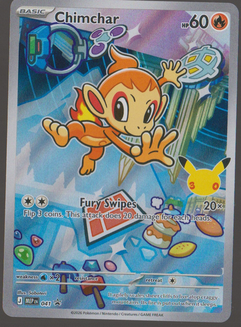 Actual front of English Chimchar MEP 041