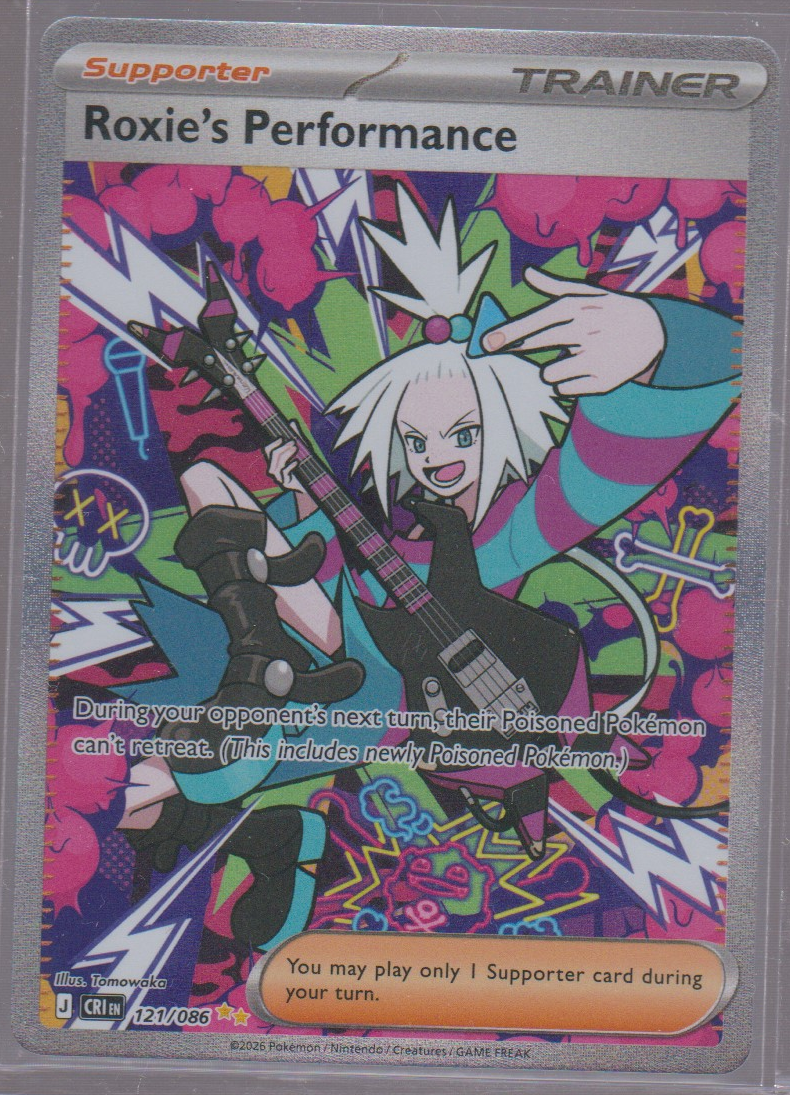 English Roxie's Performance 121/086 Chaos Rising (CRI) single card, actual front scan