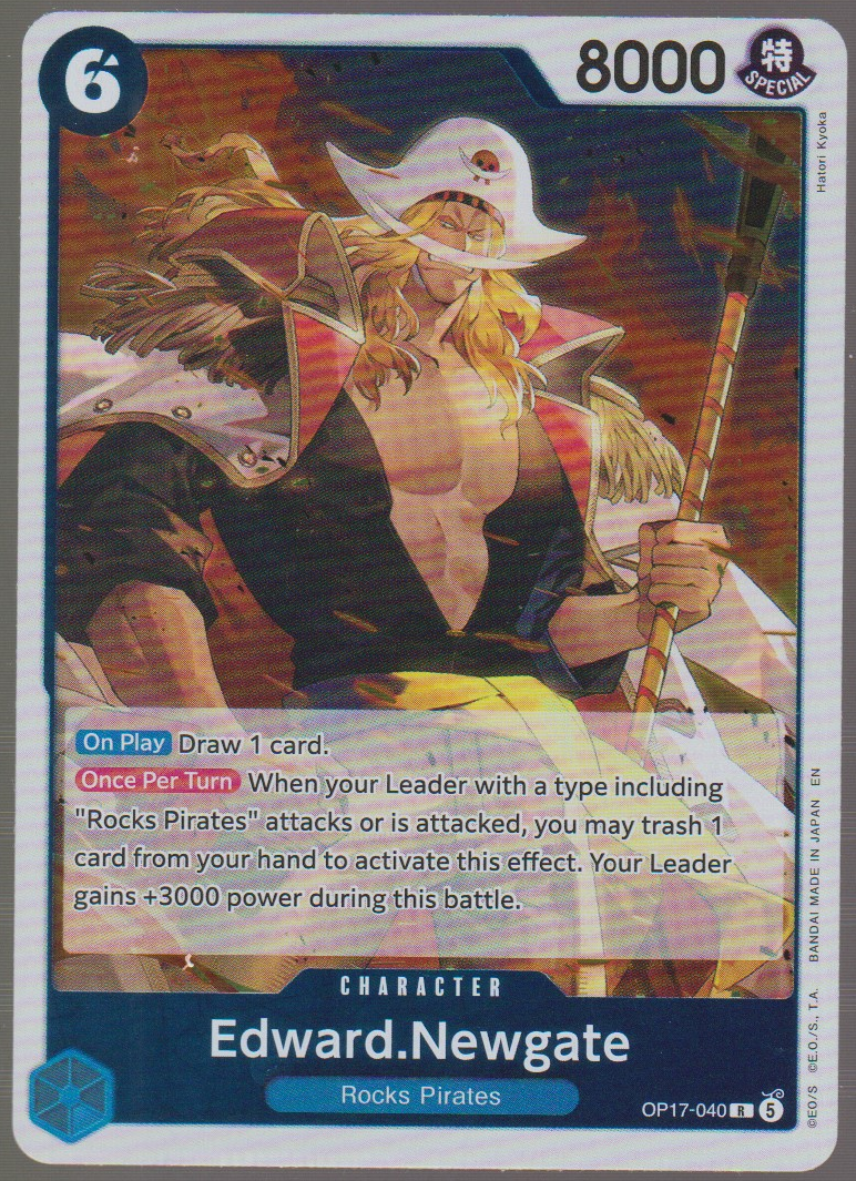 English Edward.Newgate OP17-040 The World's Strongest Warriors single card, actual front scan