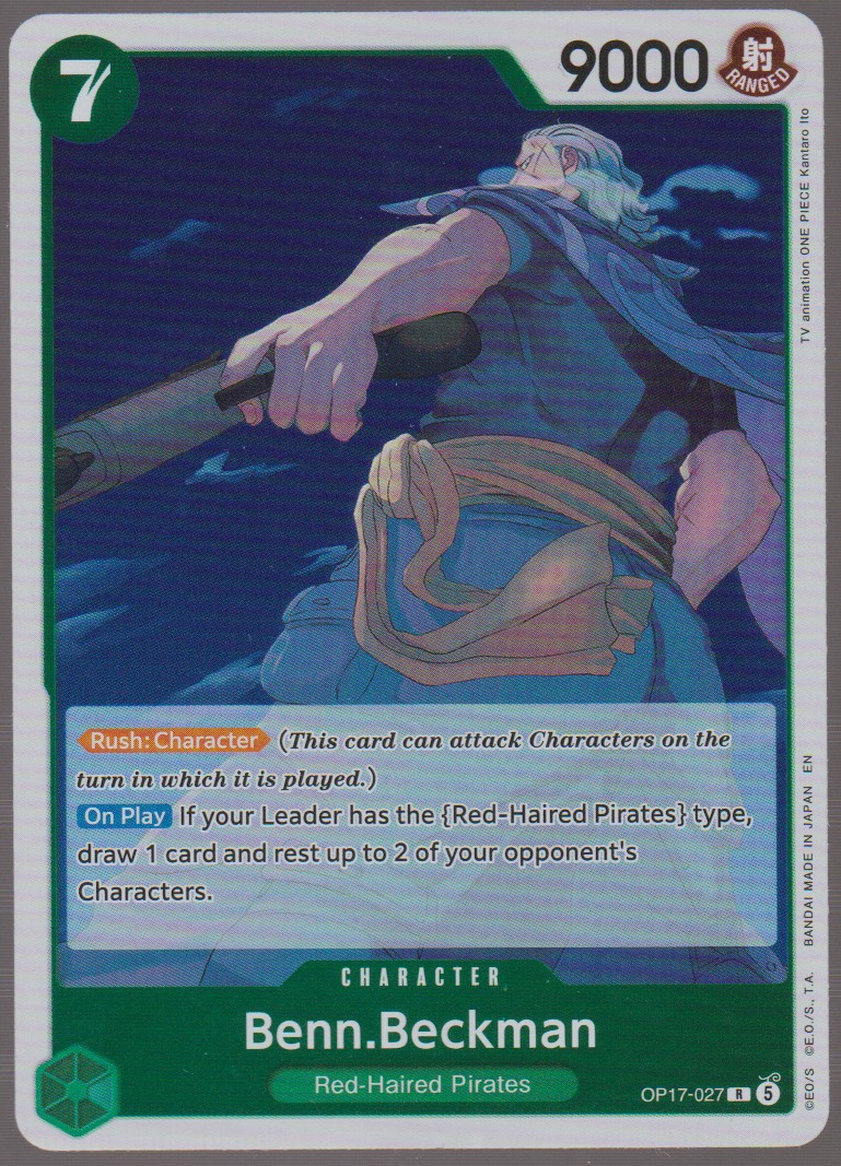 English Benn.Beckman OP17-027 The World's Strongest Warriors single card, actual front scan