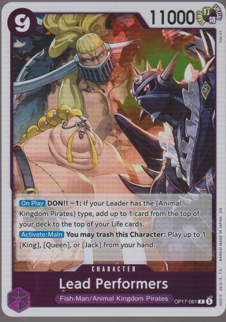 English Lead Performers OP17-061 The World's Strongest Warriors single card, actual front scan