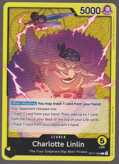 English Charlotte Linlin OP17-099 The World's Strongest Warriors single card, actual front scan