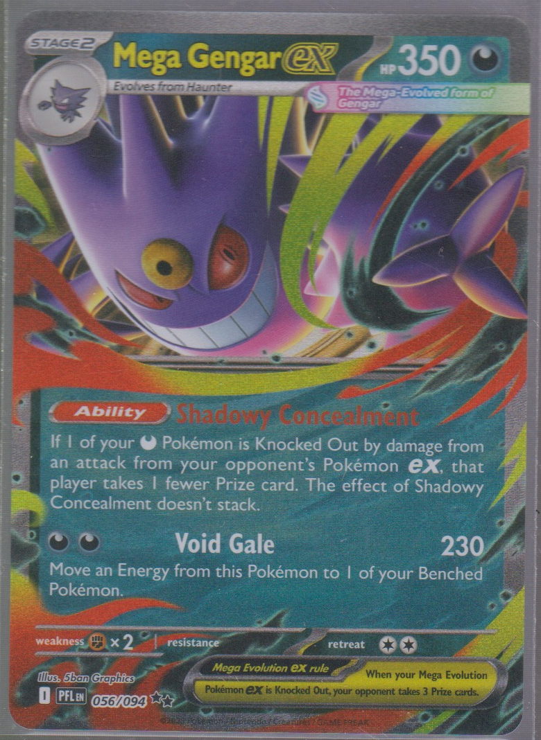 Actual front of English Mega Gengar ex 056/094