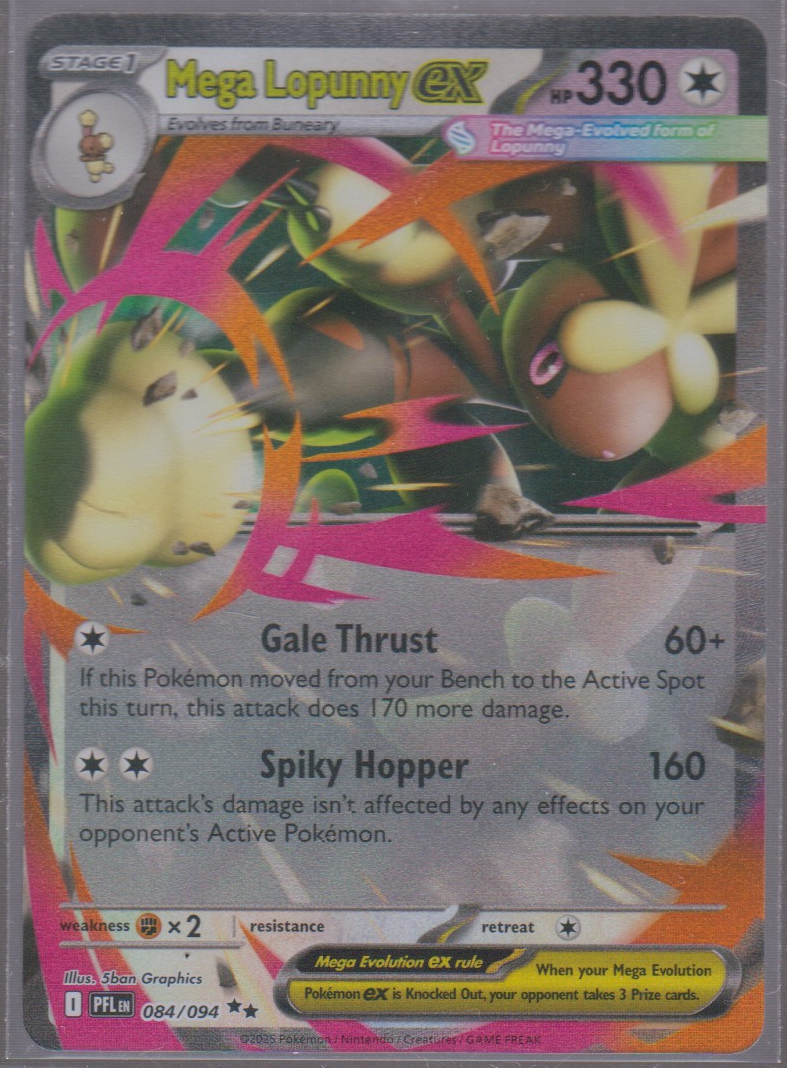 Actual front of English Mega Lopunny ex 084/094