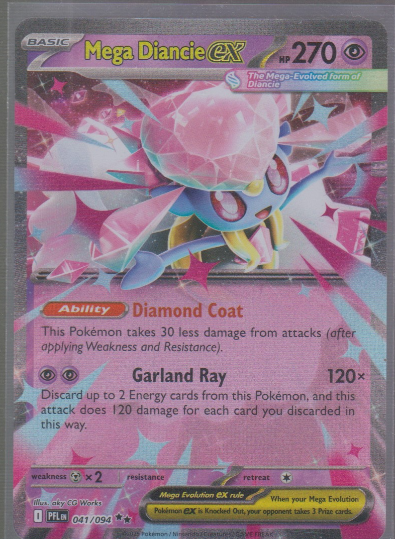 Actual front of English Mega Diancie ex 041/094