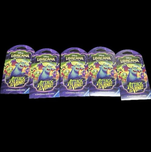 Disney Lorcana Attack of the Vines 5 sealed booster packs