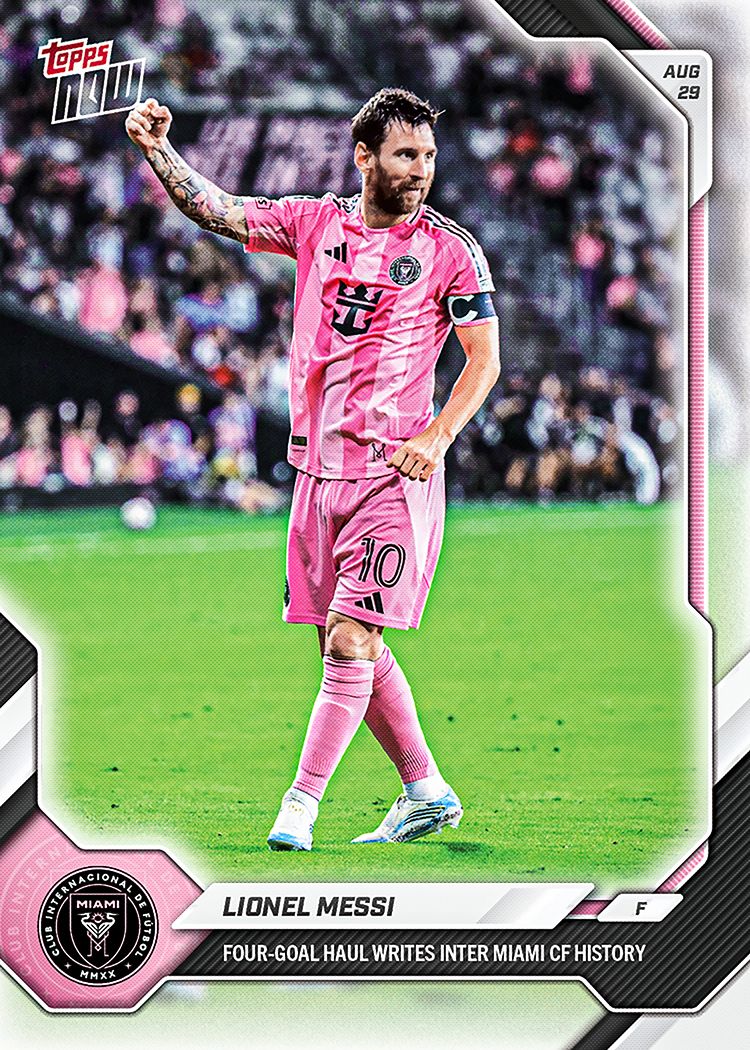 Lionel Messi 2026 MLS Topps NOW card 70 front – official stock image