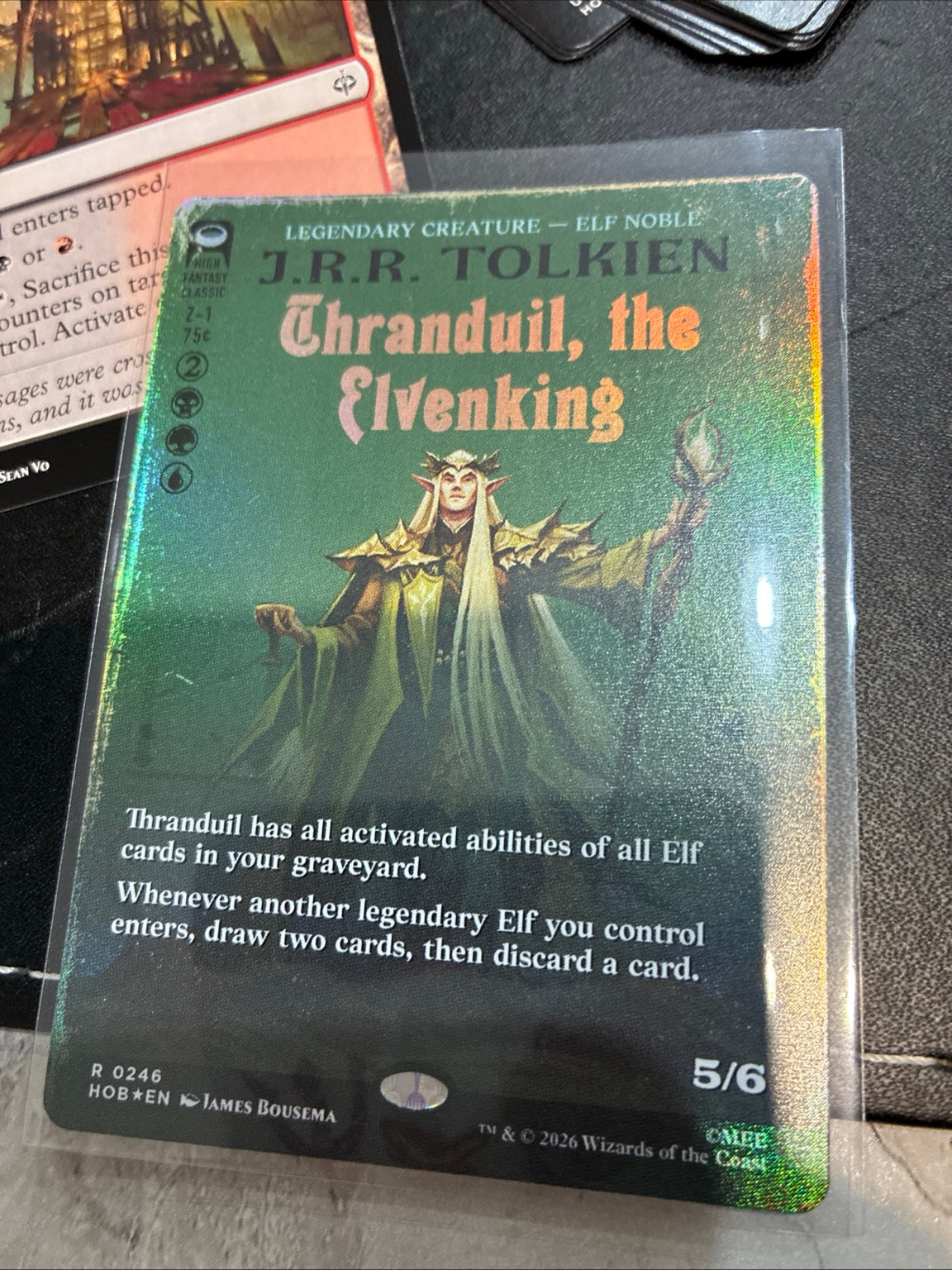 Magic The Gathering The Hobbit Thranduil the Elvenking 0246 borderless foil card front